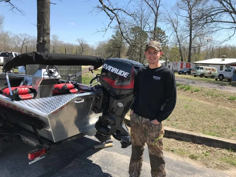Zach Griffin's 1852 Blazer SS w/60hp Evinrude Jet Motor