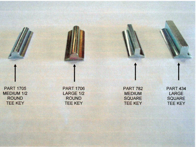 Tee Keys for Jet Impellers